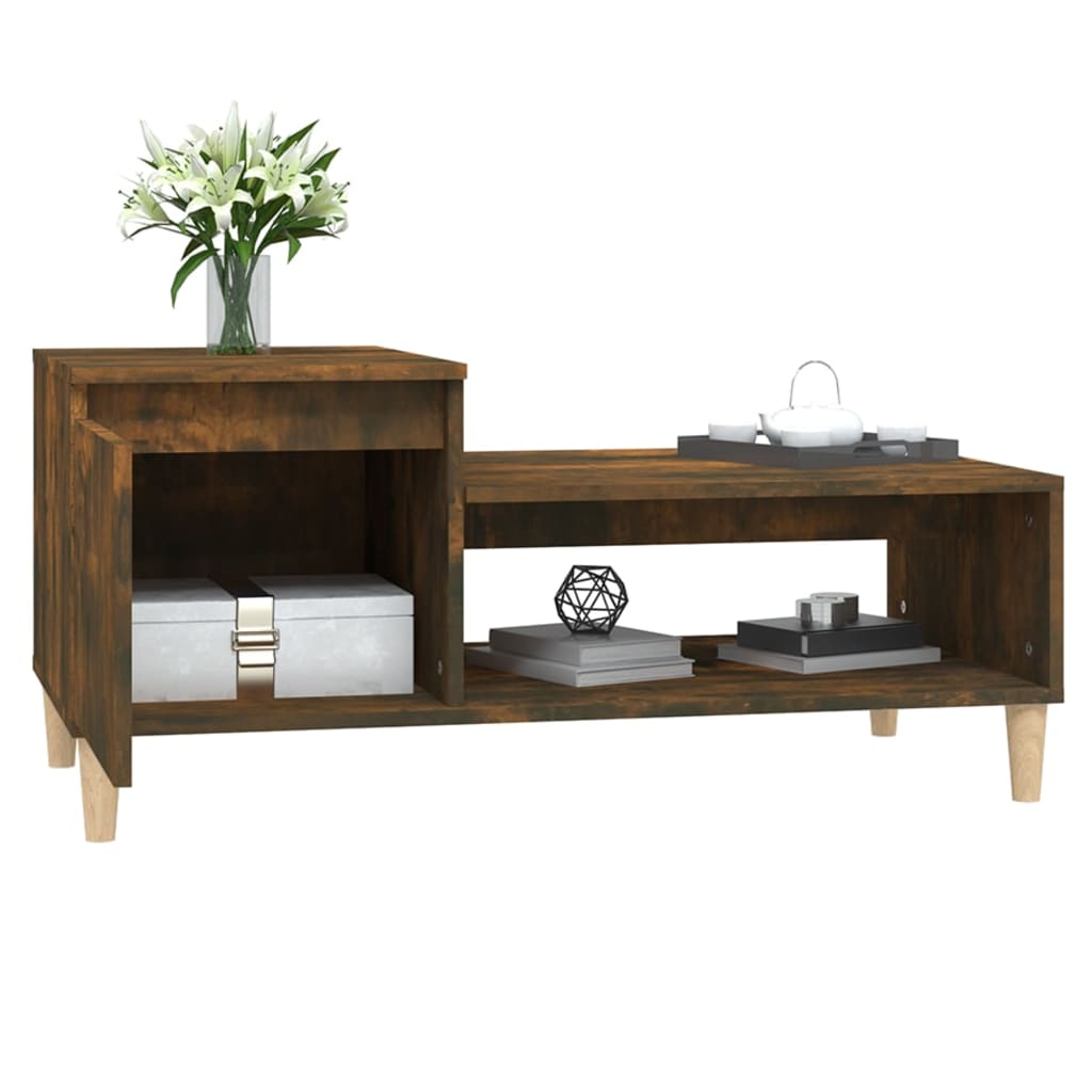 Table basse Chêne fumé 100x50x45 cm Bois d’ingénierie - Tables basses
