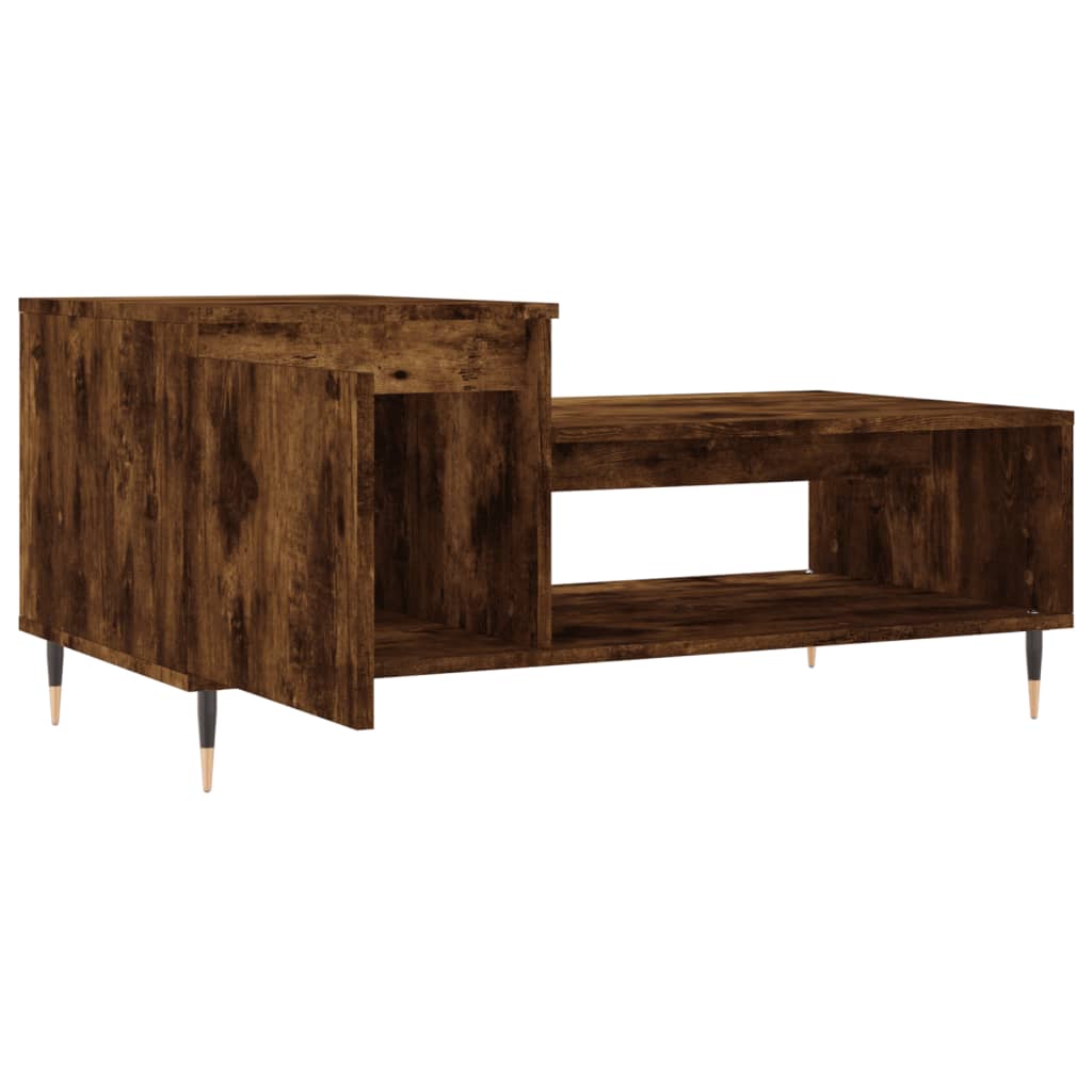 Table basse Chêne fumé 100x50x45 cm Bois d’ingénierie - Tables basses