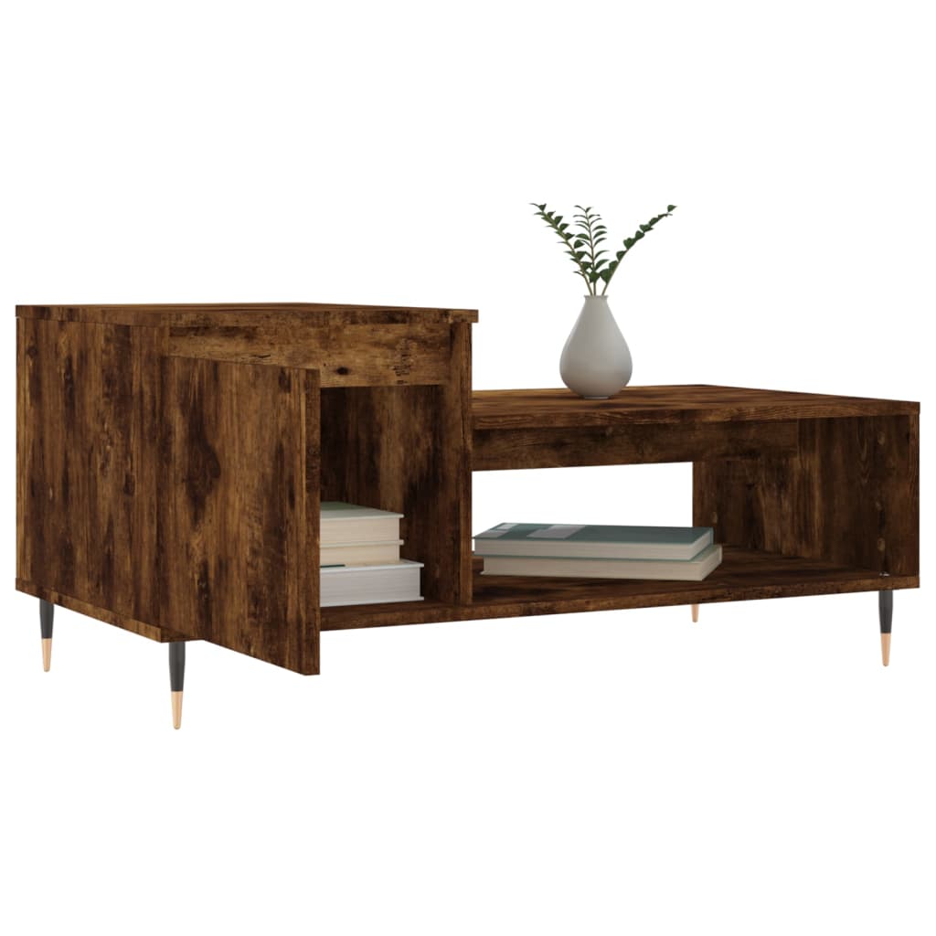 Table basse Chêne fumé 100x50x45 cm Bois d’ingénierie - Tables basses
