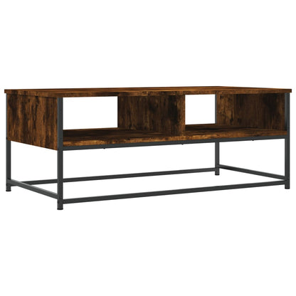 Table basse chêne fumé 100x51x40 cm bois d’ingénierie - Tables basses