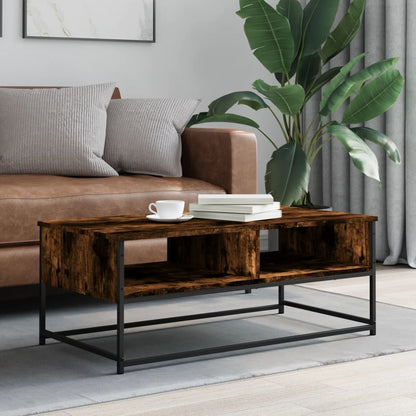 Table basse chêne fumé 100x51x40 cm bois d’ingénierie - Tables basses