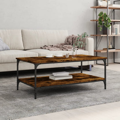 Table basse chêne fumé 100x55x40 cm bois d’ingénierie - Tables basses