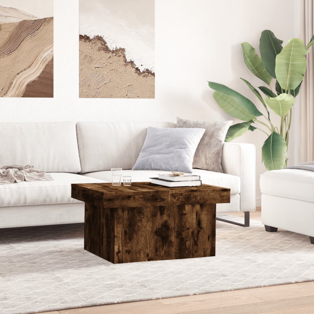 Table basse chêne fumé 100x55x40 cm bois d’ingénierie - Tables basses