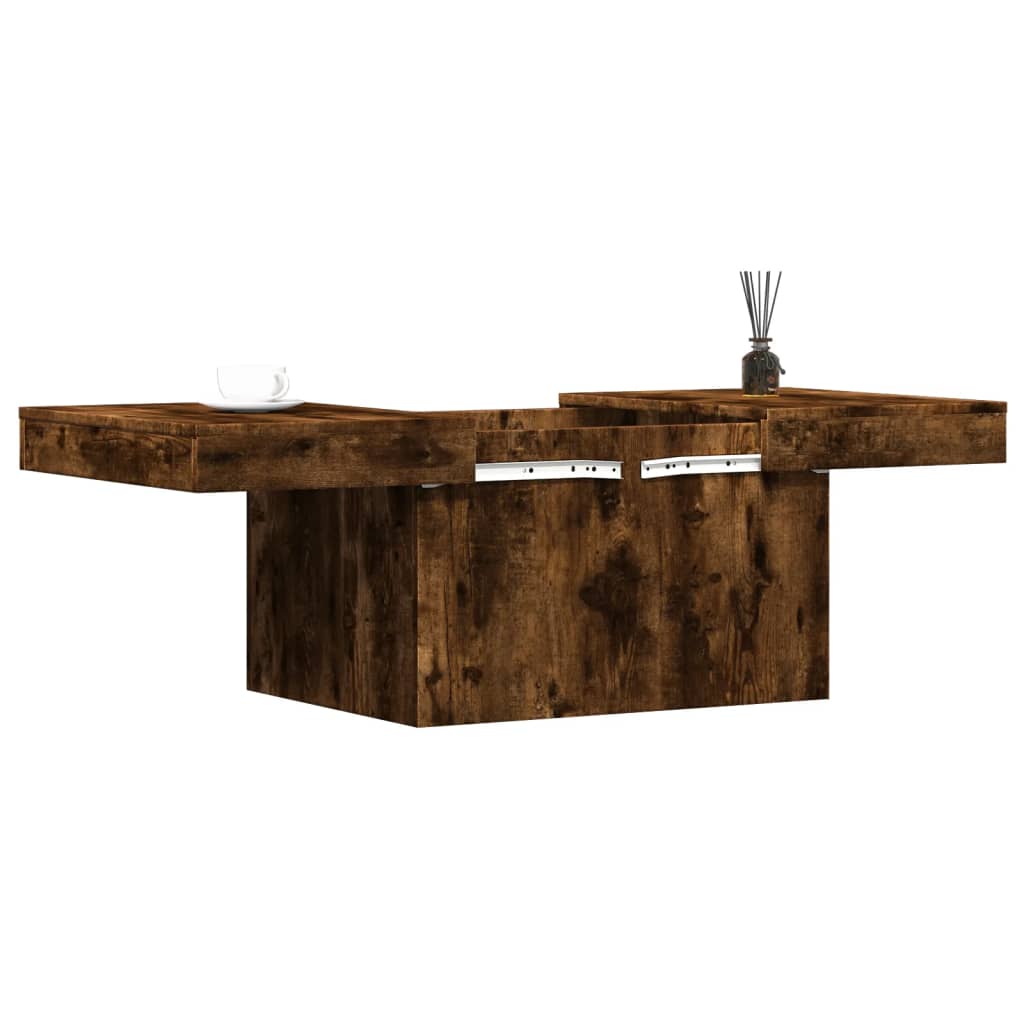 Table basse chêne fumé 100x55x40 cm bois d’ingénierie - Tables basses