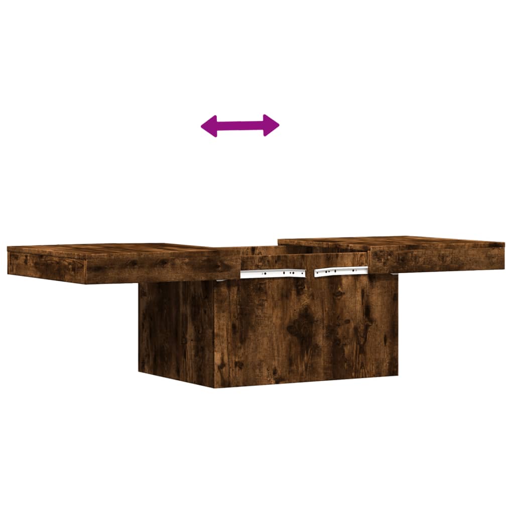 Table basse chêne fumé 100x55x40 cm bois d’ingénierie - Tables basses