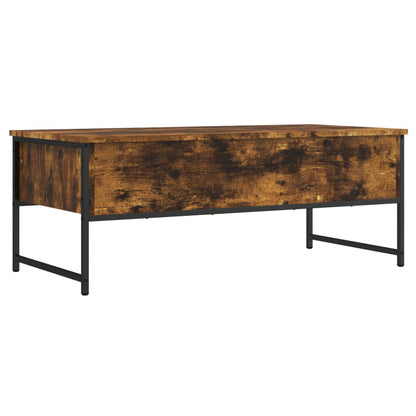 Table basse chêne fumé 101x49x39,5 cm bois d’ingénierie - Tables basses