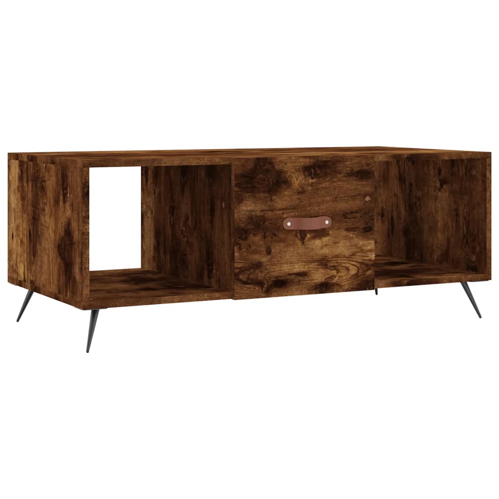 Table basse chêne fumé 102x50x40 cm bois d’ingénierie - Tables basses