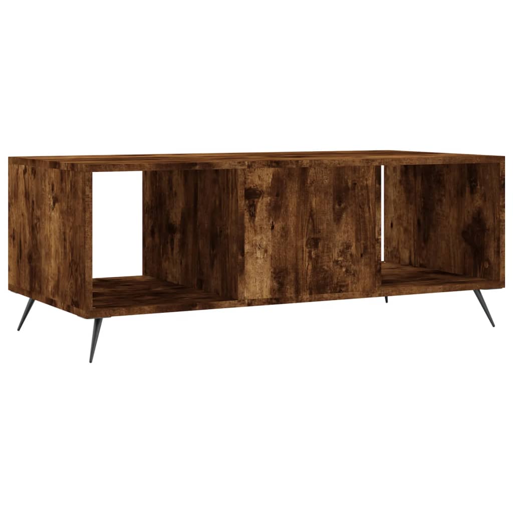 Table basse chêne fumé 102x50x40 cm bois d’ingénierie - Tables basses