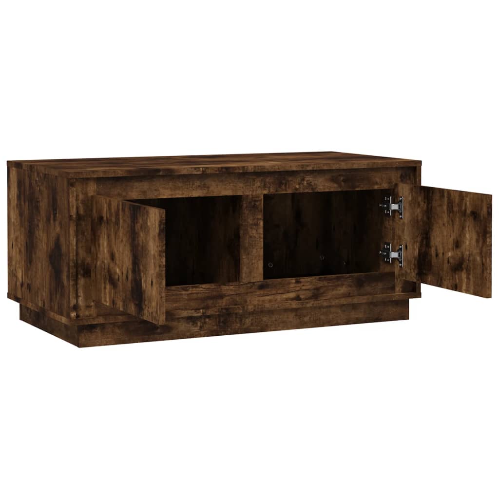Table basse chêne fumé 102x50x44 cm bois d’ingénierie - Tables basses