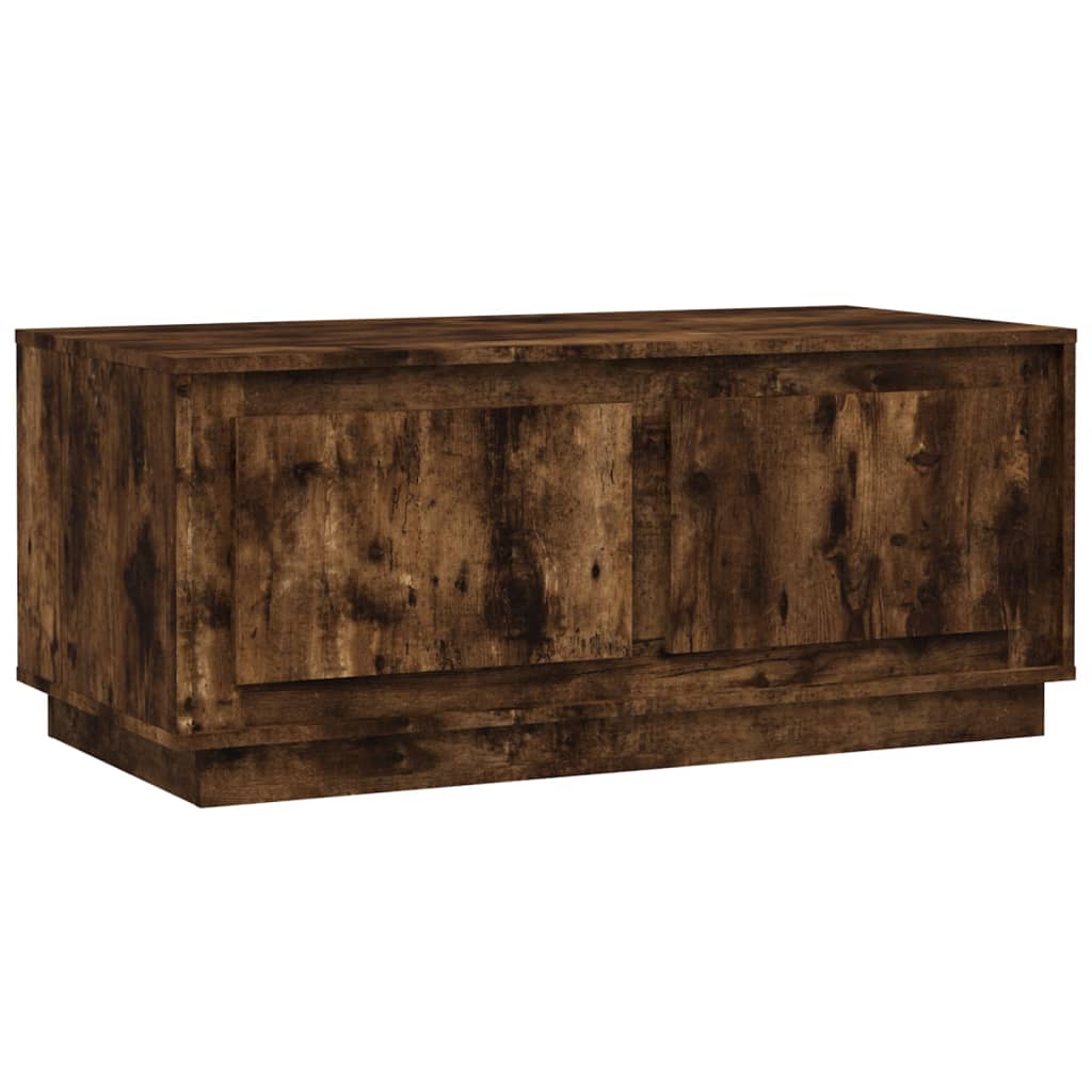 Table basse chêne fumé 102x50x44 cm bois d’ingénierie - Tables basses