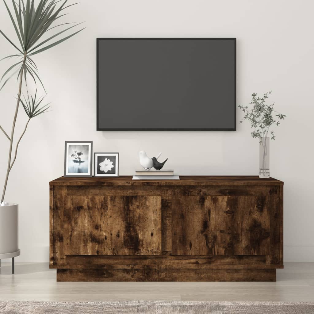 Table basse chêne fumé 102x50x44 cm bois d’ingénierie - Tables basses