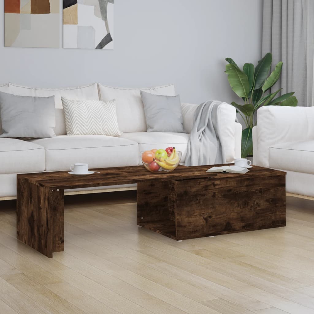 Table basse Chêne fumé 150x50x35 cm Bois d’ingénierie - Tables basses