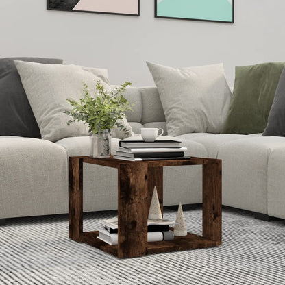 Table basse Chêne fumé 40x40x30 cm Bois d’ingénierie - Tables basses