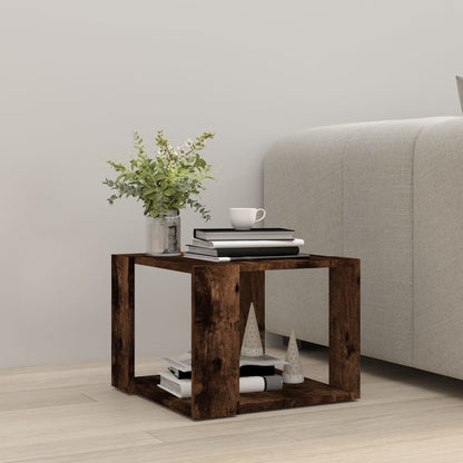 Table basse Chêne fumé 40x40x30 cm Bois d’ingénierie - Tables basses
