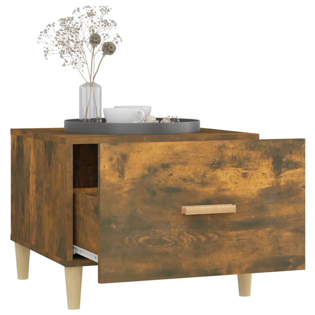 Table basse Chêne fumé 50x50x40 cm Bois d’ingénierie - Tables basses