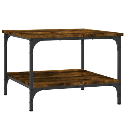 Table basse chêne fumé 55x55x40 cm bois d’ingénierie - Tables basses