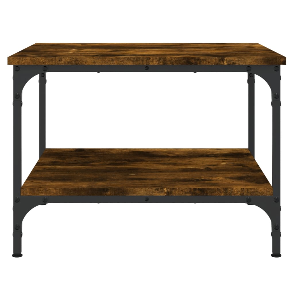 Table basse chêne fumé 55x55x40 cm bois d’ingénierie - Tables basses