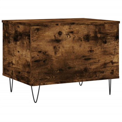 Table basse Chêne fumé 60x44,5x45 cm Bois d’ingénierie - Tables basses
