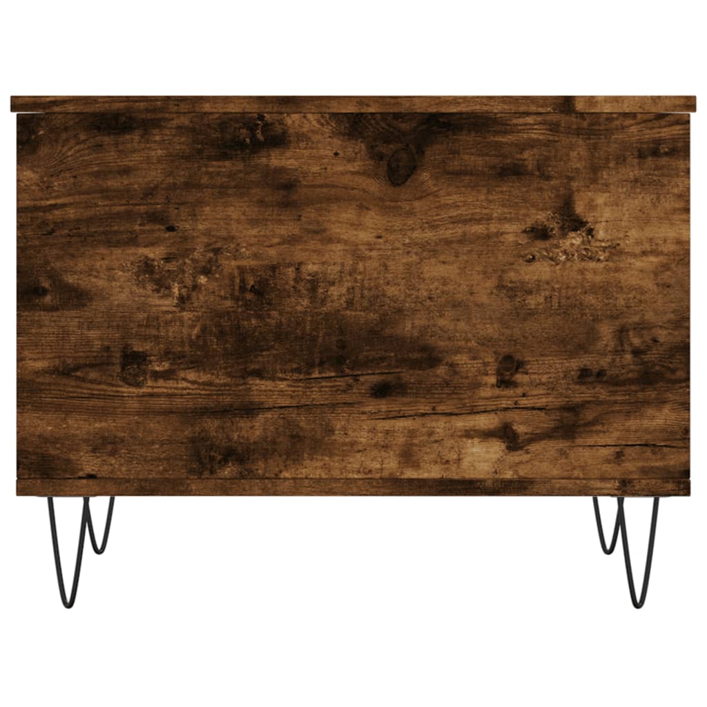 Table basse Chêne fumé 60x44,5x45 cm Bois d’ingénierie - Tables basses