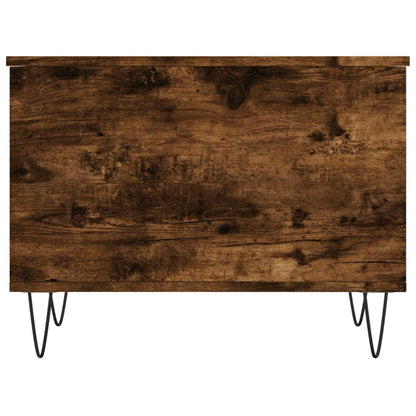 Table basse Chêne fumé 60x44,5x45 cm Bois d’ingénierie - Tables basses