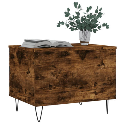 Table basse Chêne fumé 60x44,5x45 cm Bois d’ingénierie - Tables basses