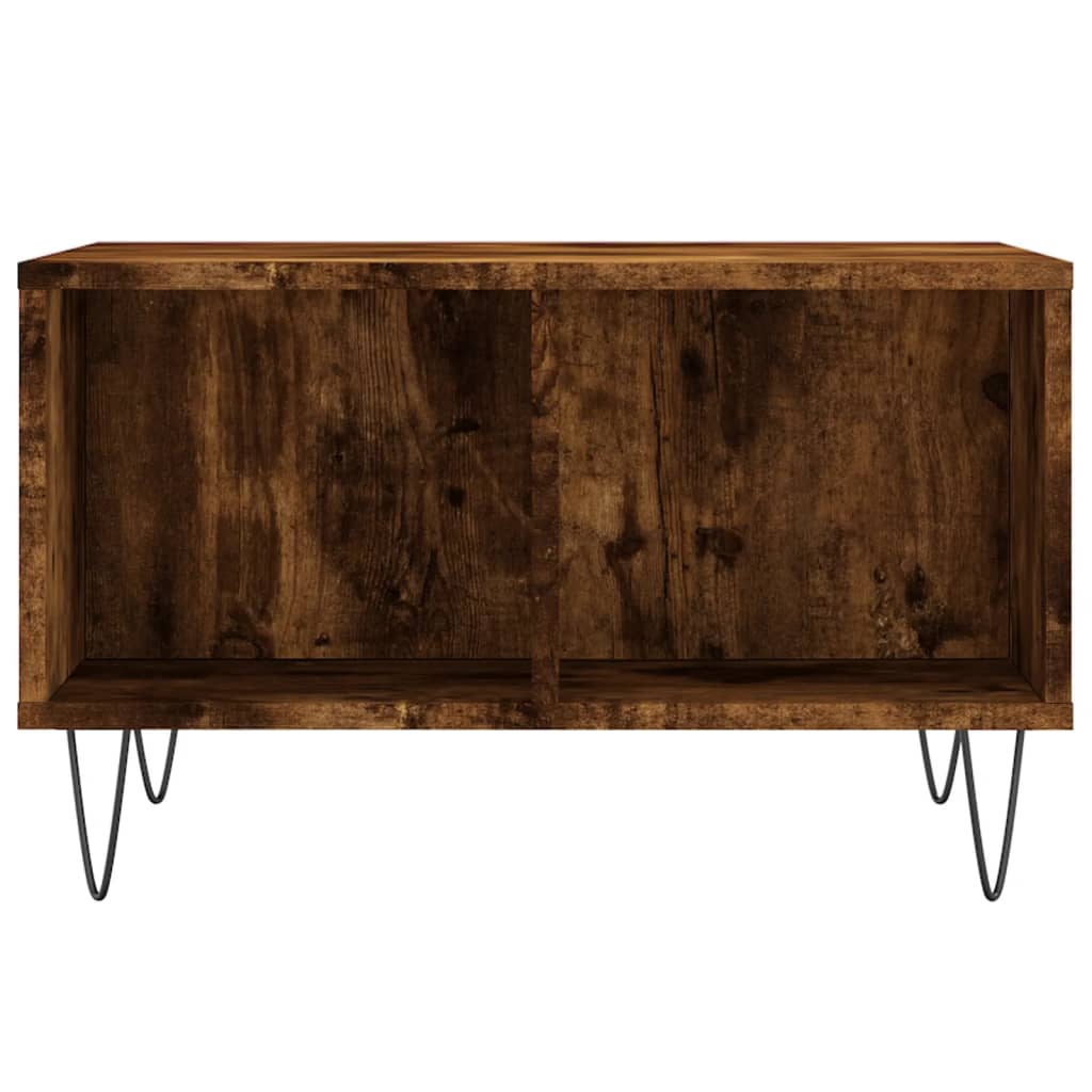 Table basse Chêne fumé 60x50x36,5 cm Bois d’ingénierie - Tables basses