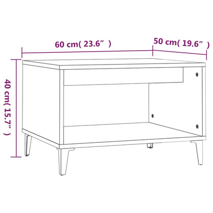 Table basse Chêne fumé 60x50x40 cm Bois d’ingénierie - Tables basses