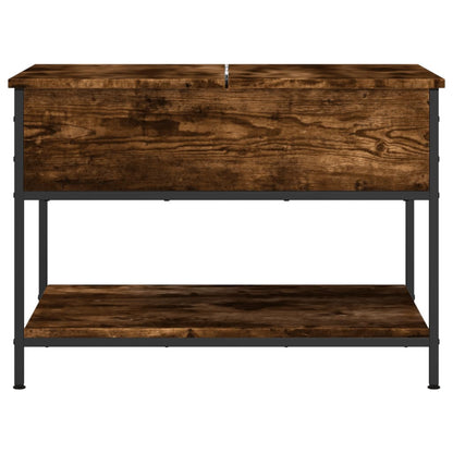 Table basse chêne fumé 70x50x50 cm bois d’ingénierie et métal - Tables basses