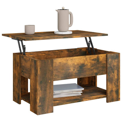 Table basse Chêne fumé 79x49x41 cm Bois d’ingénierie - Tables basses