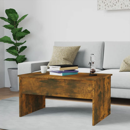 Table basse Chêne fumé 80x50,5x41,5 cm Bois d’ingénierie - Tables basses