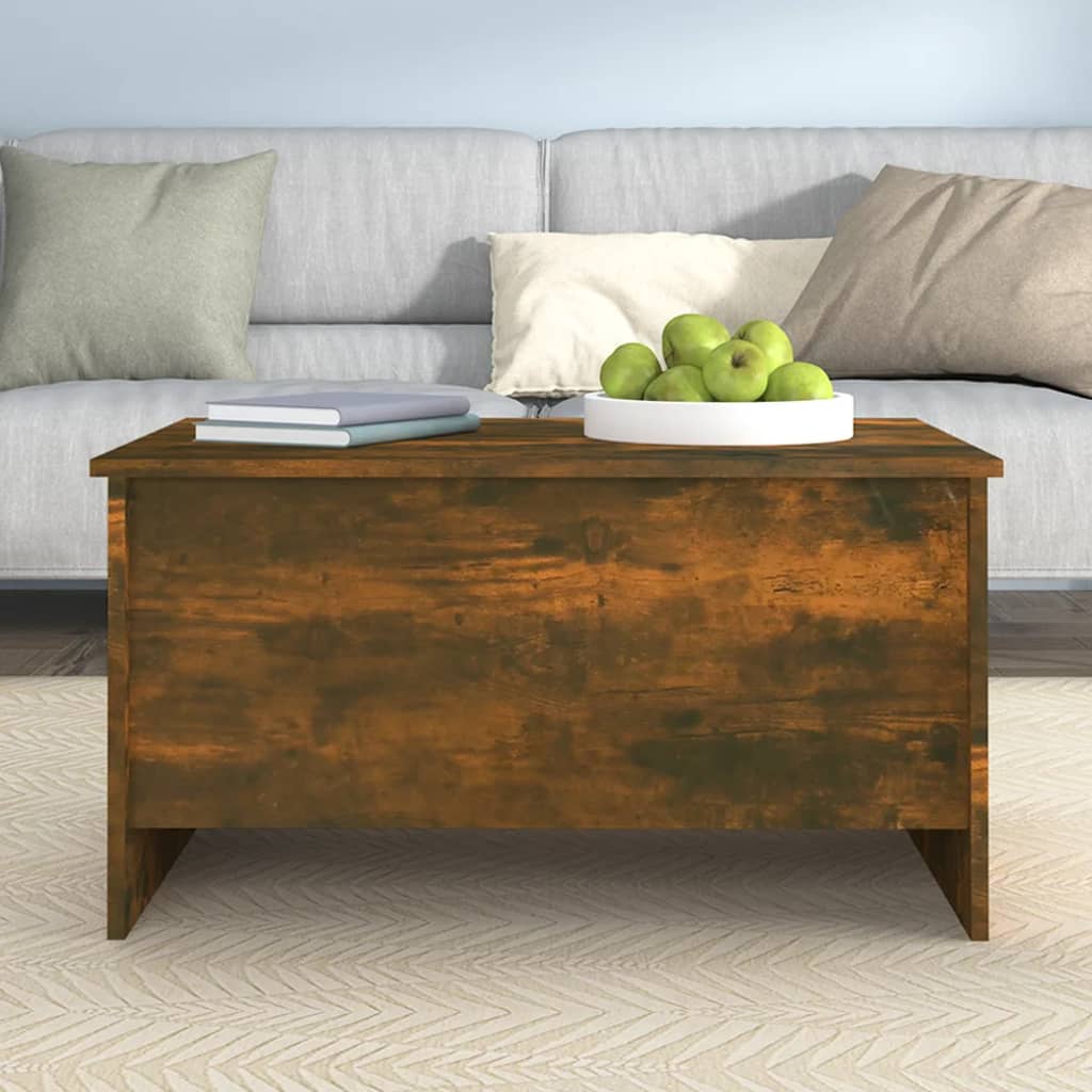 Table basse Chêne fumé 80x55,5x41,5 cm Bois d’ingénierie - Tables basses