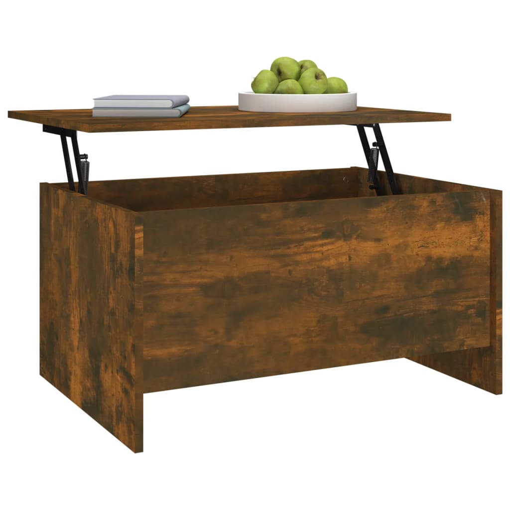 Table basse Chêne fumé 80x55,5x41,5 cm Bois d’ingénierie - Tables basses