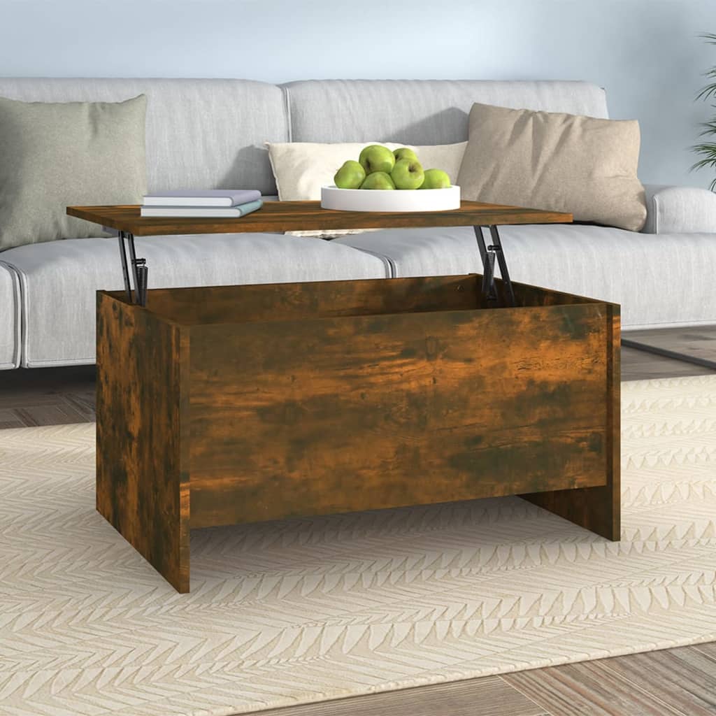 Table basse Chêne fumé 80x55,5x41,5 cm Bois d’ingénierie - Tables basses