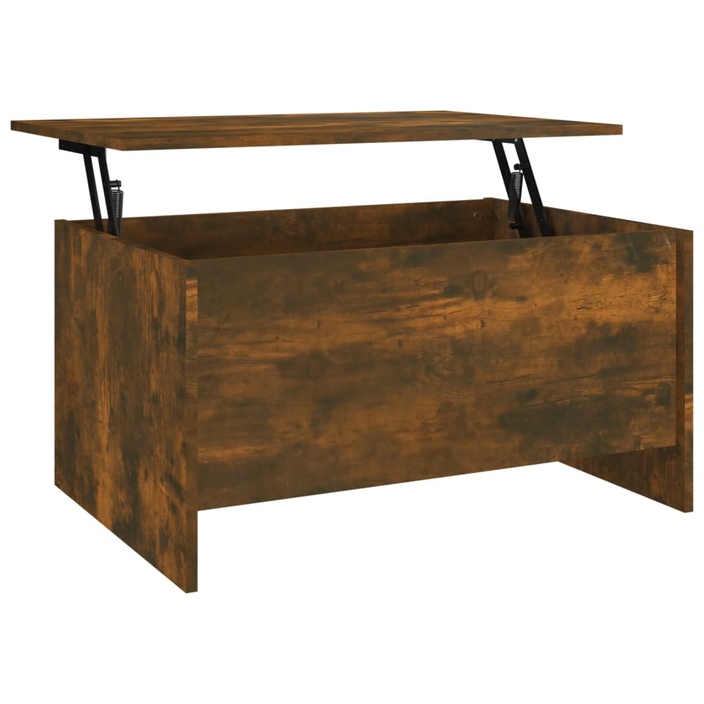 Table basse Chêne fumé 80x55,5x41,5 cm Bois d’ingénierie - Tables basses