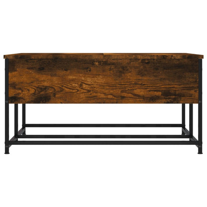 Table basse chêne fumé 80x80x40 cm bois d’ingénierie - Tables basses