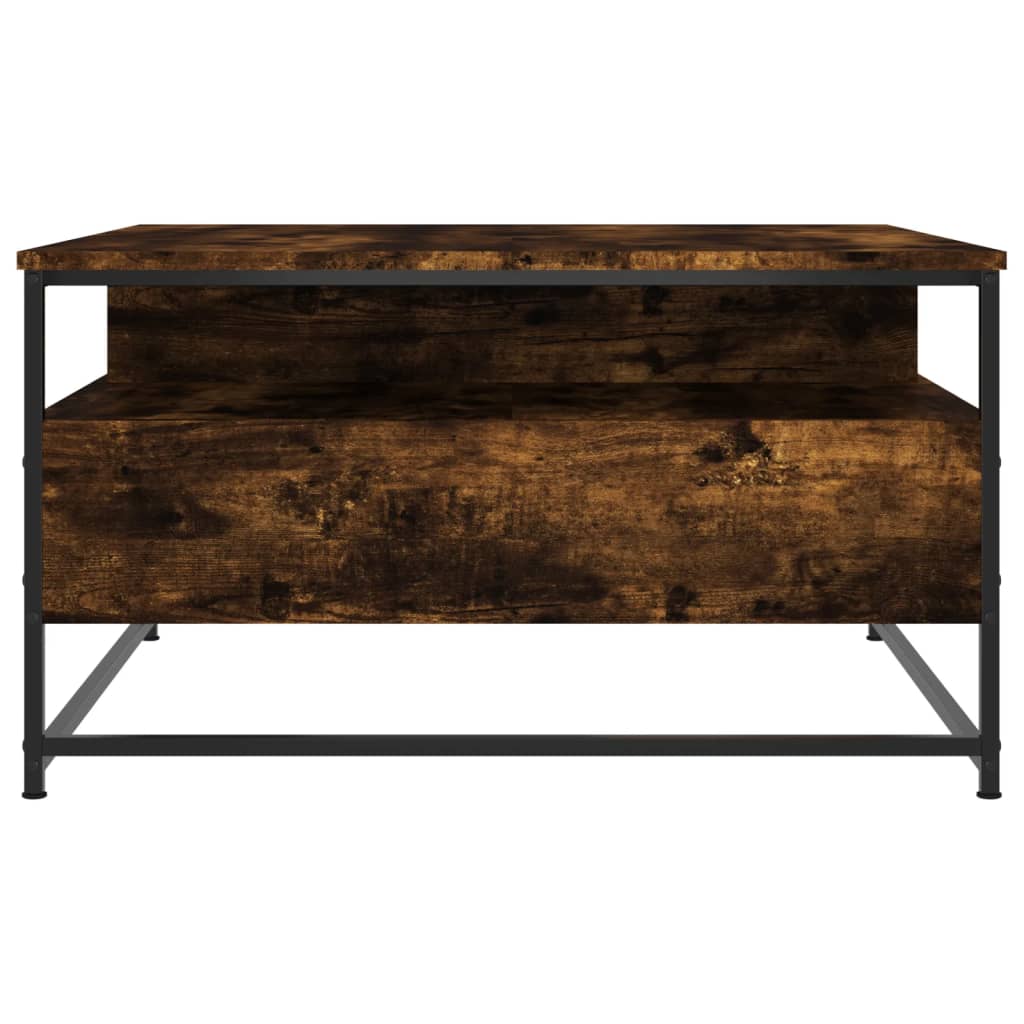 Table basse chêne fumé 80x80x45 cm bois d’ingénierie - Tables basses