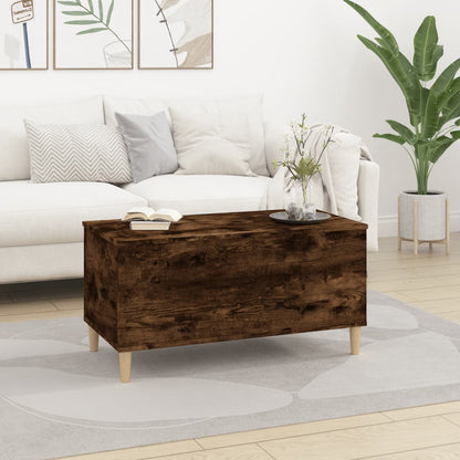 Table basse Chêne fumé 90x44,5x45 cm Bois d’ingénierie - Tables basses