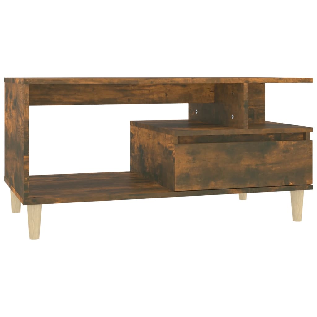 Table basse Chêne fumé 90x49x45 cm Bois d’ingénierie - Tables basses
