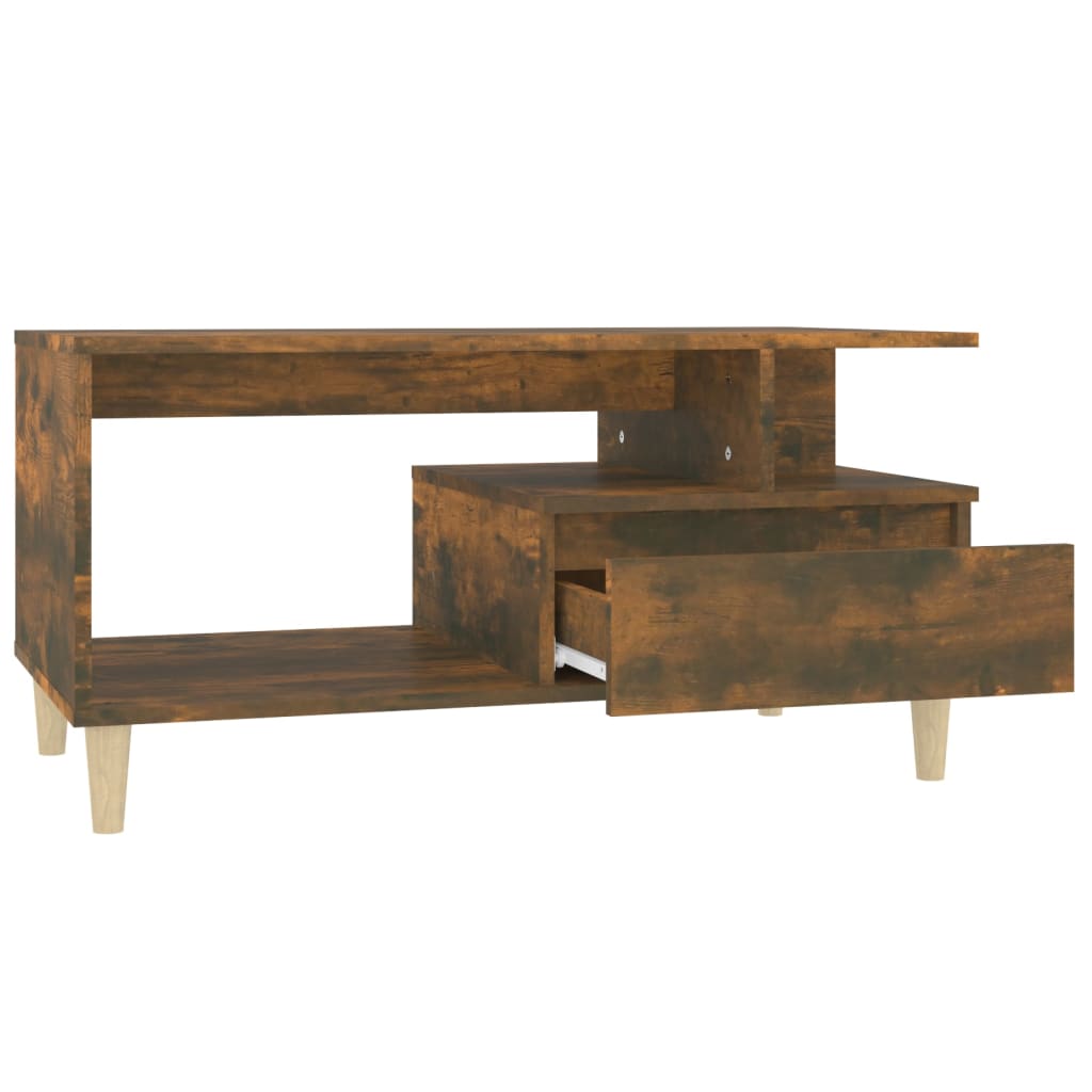 Table basse Chêne fumé 90x49x45 cm Bois d’ingénierie - Tables basses