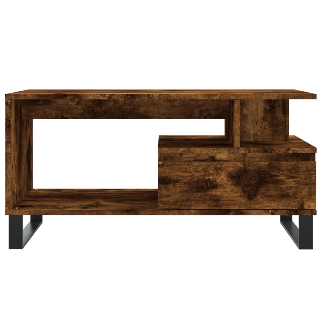 Table basse Chêne fumé 90x49x45 cm Bois d’ingénierie - Tables basses