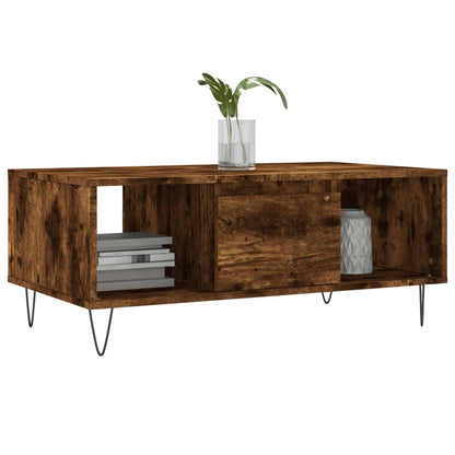 Table basse Chêne fumé 90x50x36,5 cm Bois d’ingénierie - Tables basses