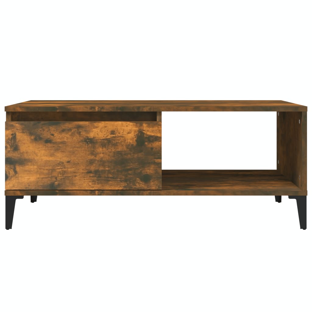 Table basse Chêne fumé 90x50x36,5 cm Bois d’ingénierie - Tables basses