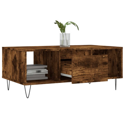 Table basse Chêne fumé 90x50x36,5 cm Bois d’ingénierie - Tables basses