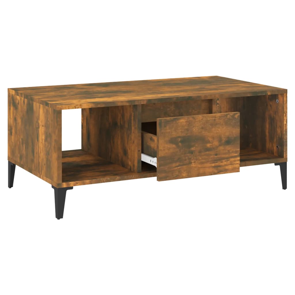 Table basse Chêne fumé 90x50x36,5 cm Bois d’ingénierie - Tables basses