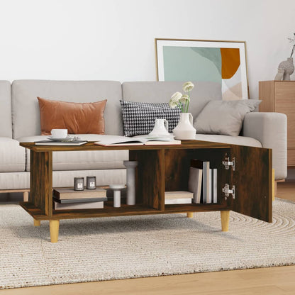 Table basse chêne fumé 90x50x40 cm bois d’ingénierie - Tables basses