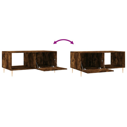 Table basse chêne fumé 90x50x40 cm bois d’ingénierie - Tables basses