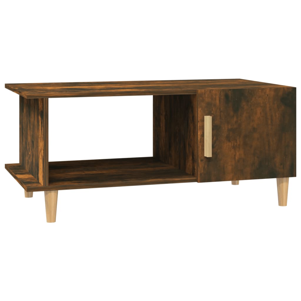 Table basse chêne fumé 90x50x40 cm bois d’ingénierie - Tables basses