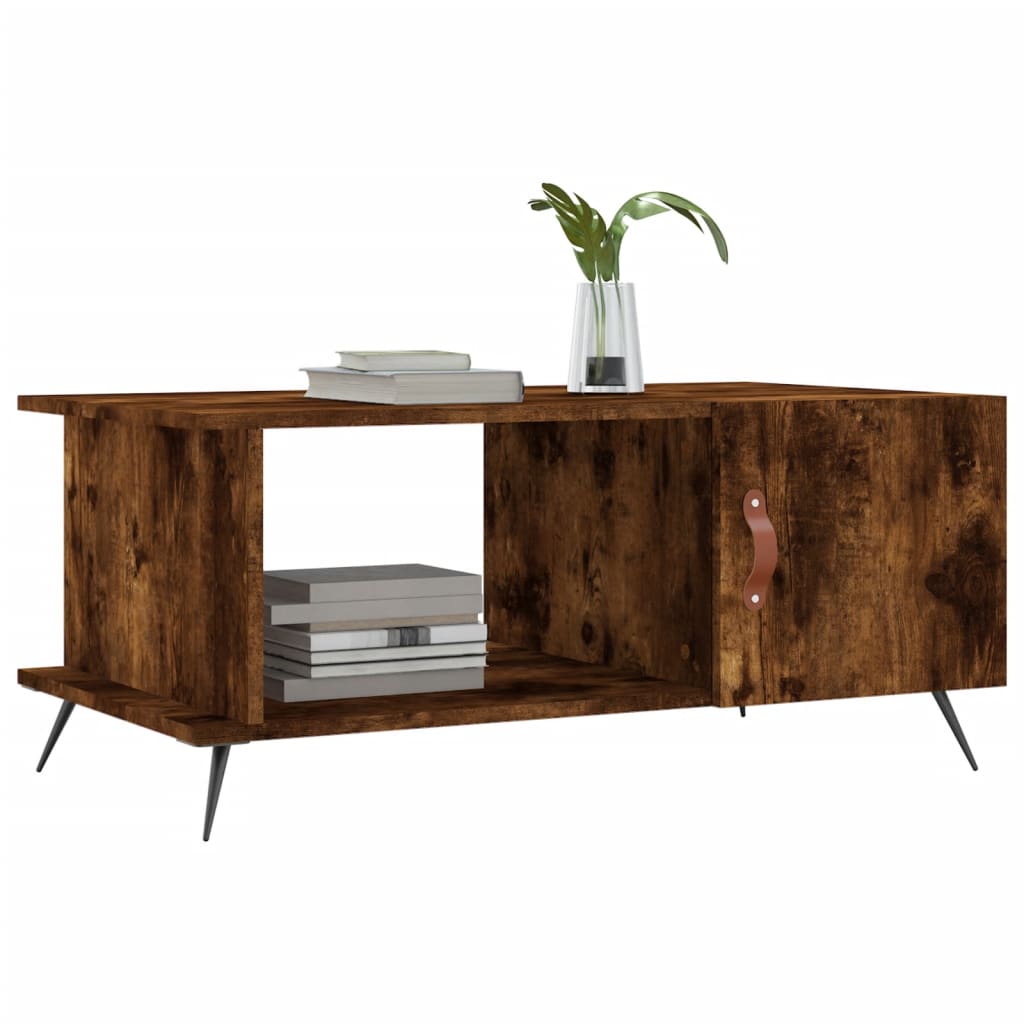Table basse chêne fumé 90x50x40 cm bois d’ingénierie - Tables basses