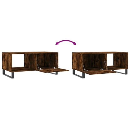 Table basse chêne fumé 90x50x40 cm bois d’ingénierie - Tables basses