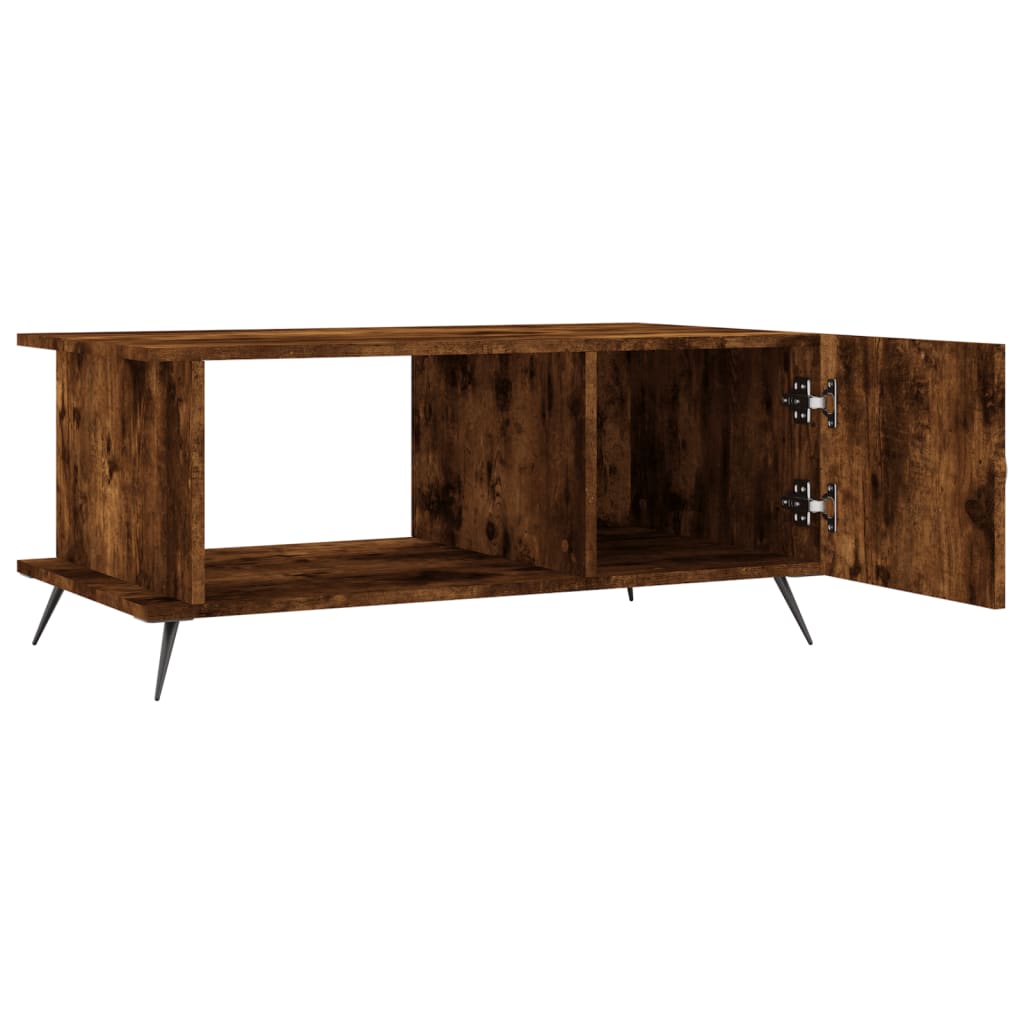 Table basse chêne fumé 90x50x40 cm bois d’ingénierie - Tables basses